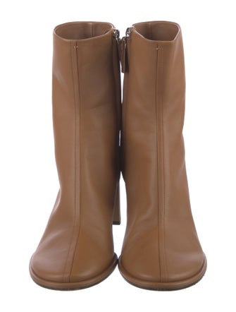 The Row Teatime Zip Leather Sock Boots