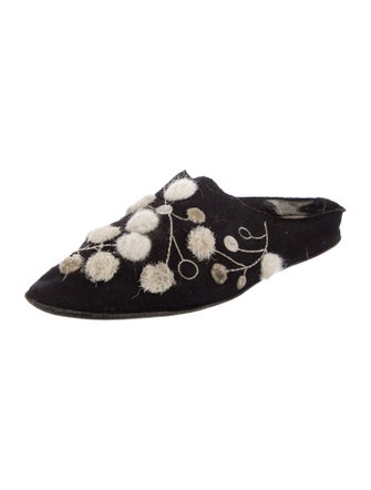 The Row Wool Embroidered Accent Mules