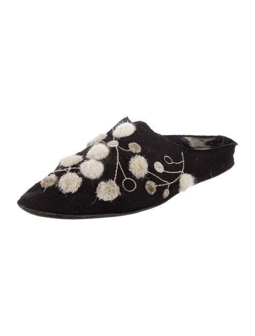 The Row Wool Embroidered Accent Mules