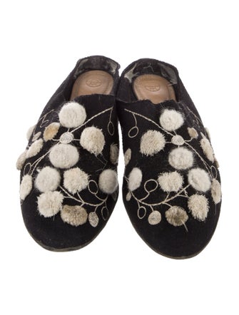 The Row Wool Embroidered Accent Mules