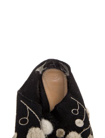 The Row Wool Embroidered Accent Mules
