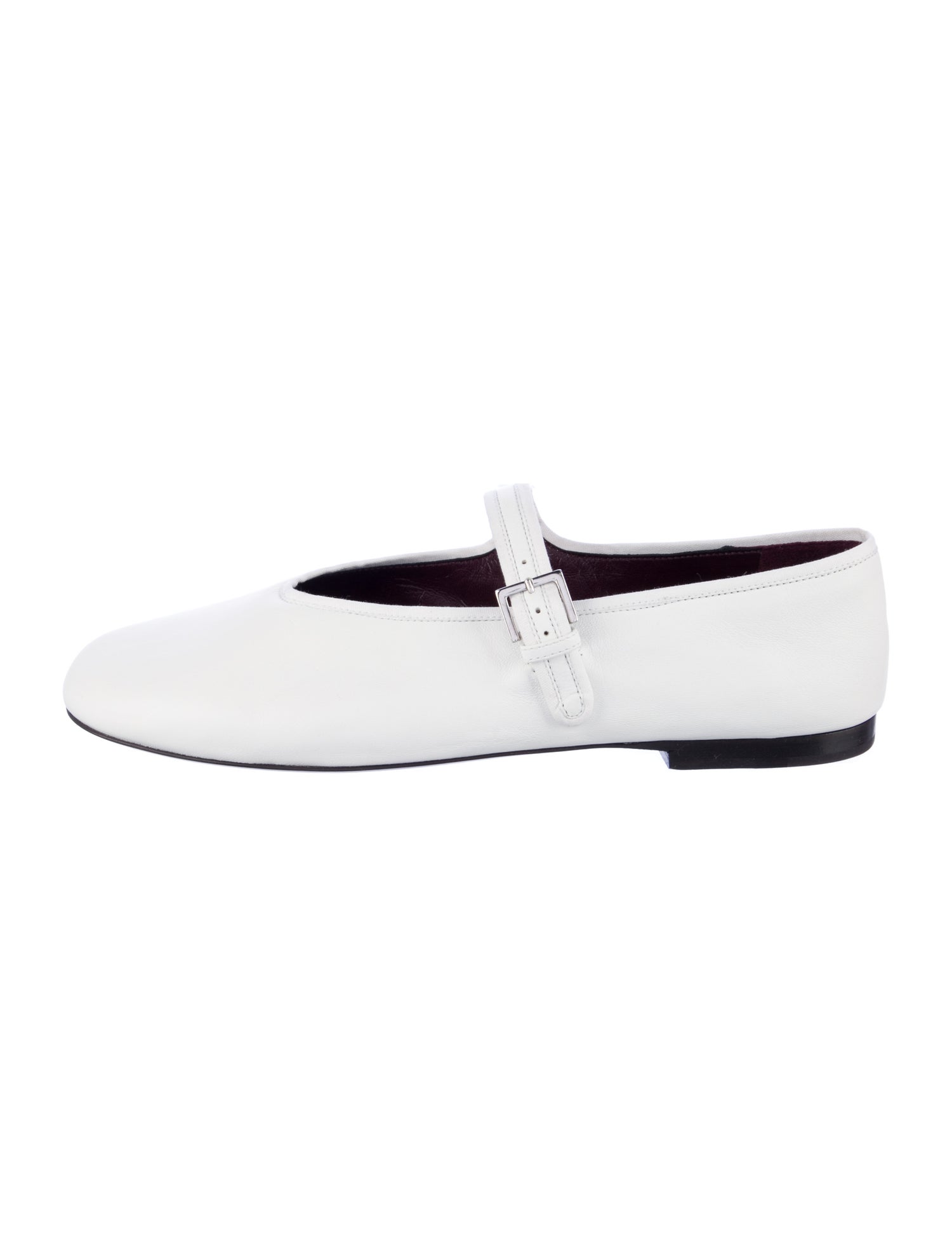 The Row Boheme Leather Mary Jane Flats