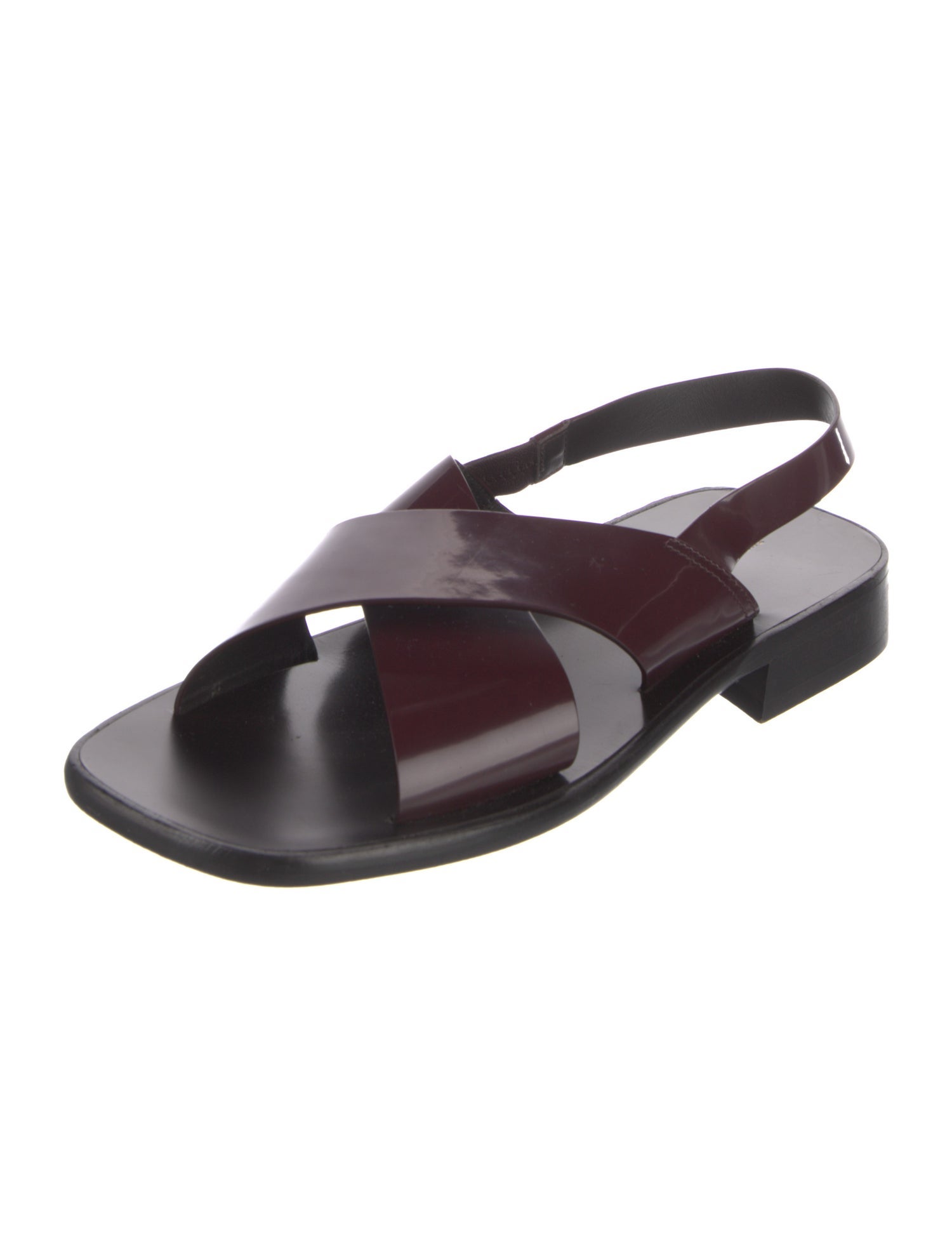 The Row Mensy Leather Slingback Sandals