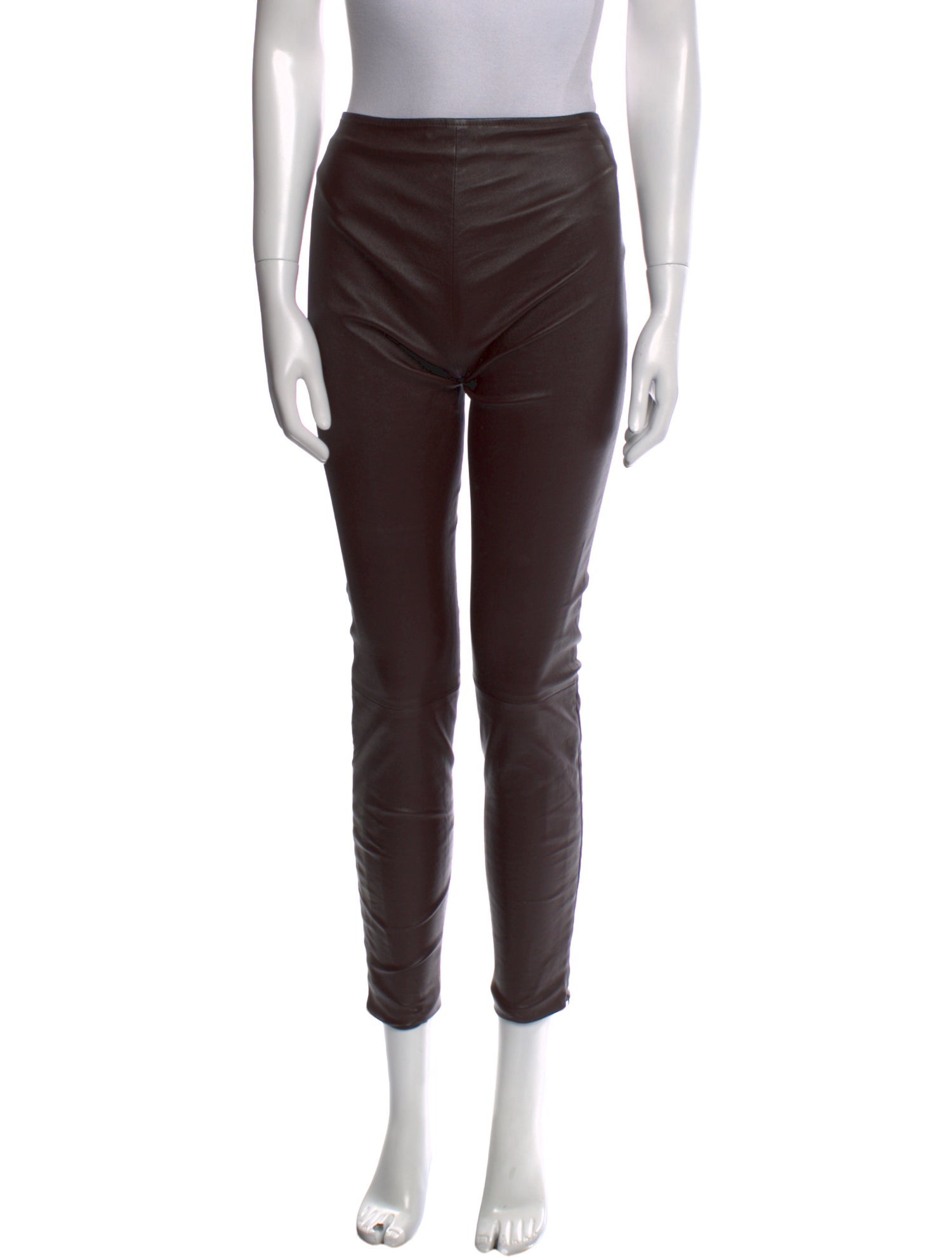 The Row Leather Skinny Leg Pants