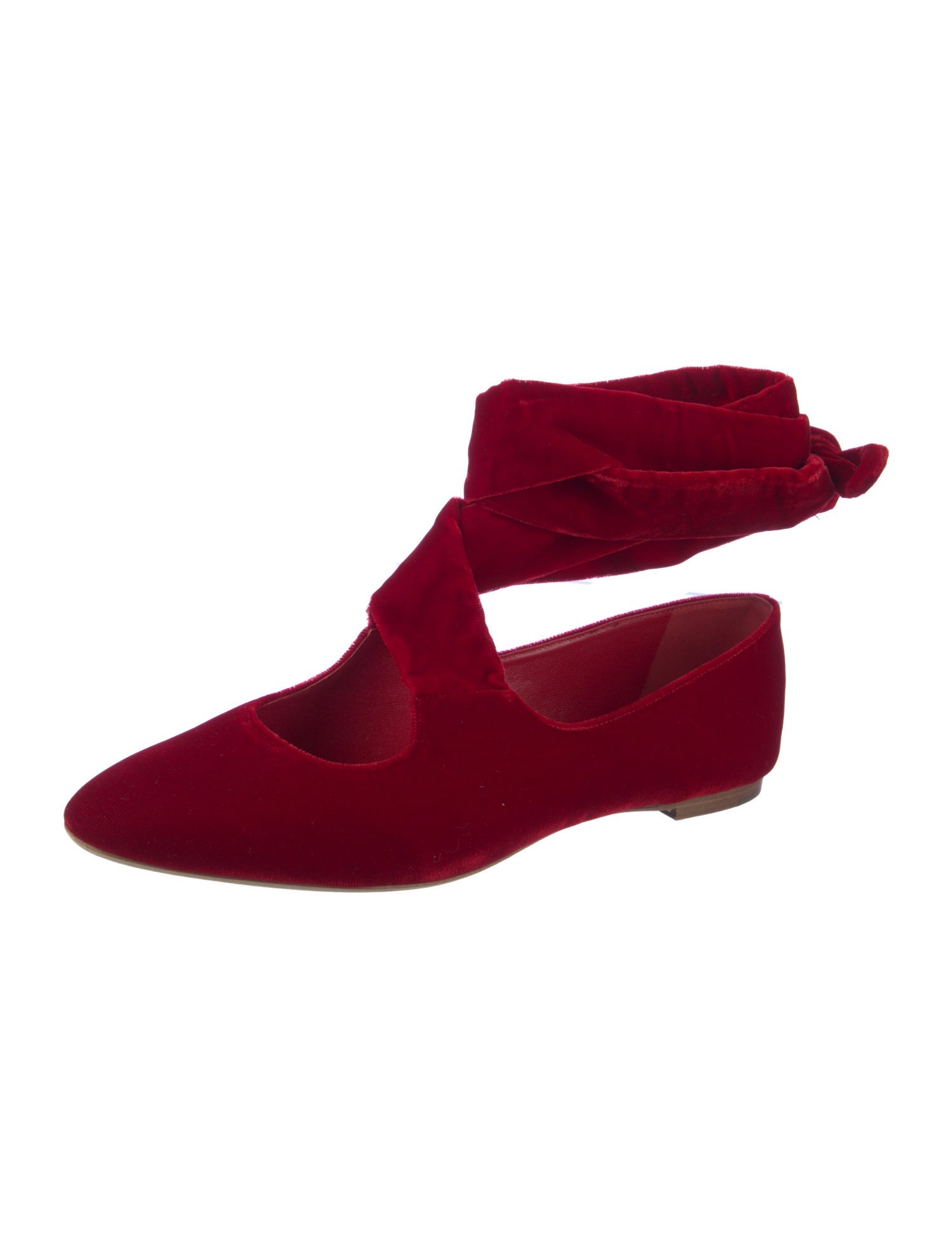 The Row Velvet Ballet Flats
