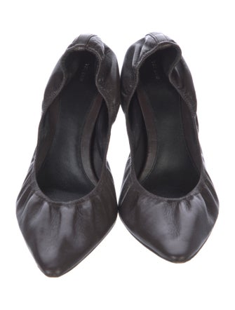 The Row Leather Slingback Pumps