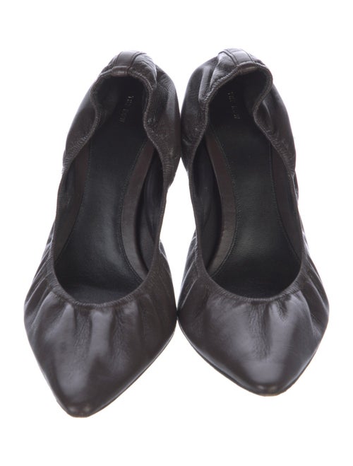 The Row Leather Slingback Pumps