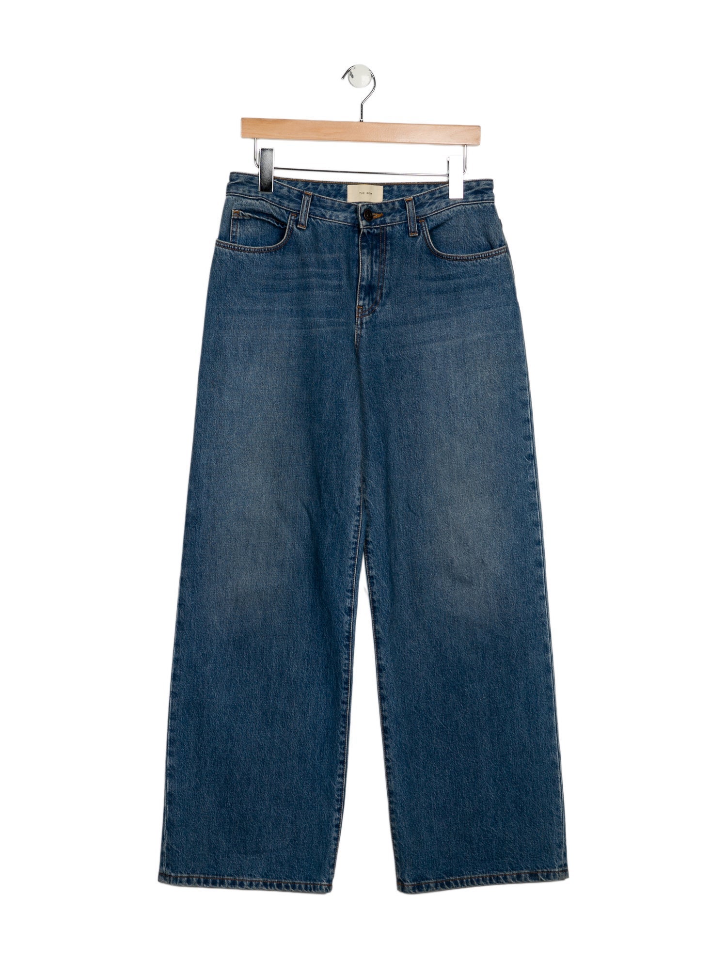 The Row Mid-Rise Wide Leg Jeans