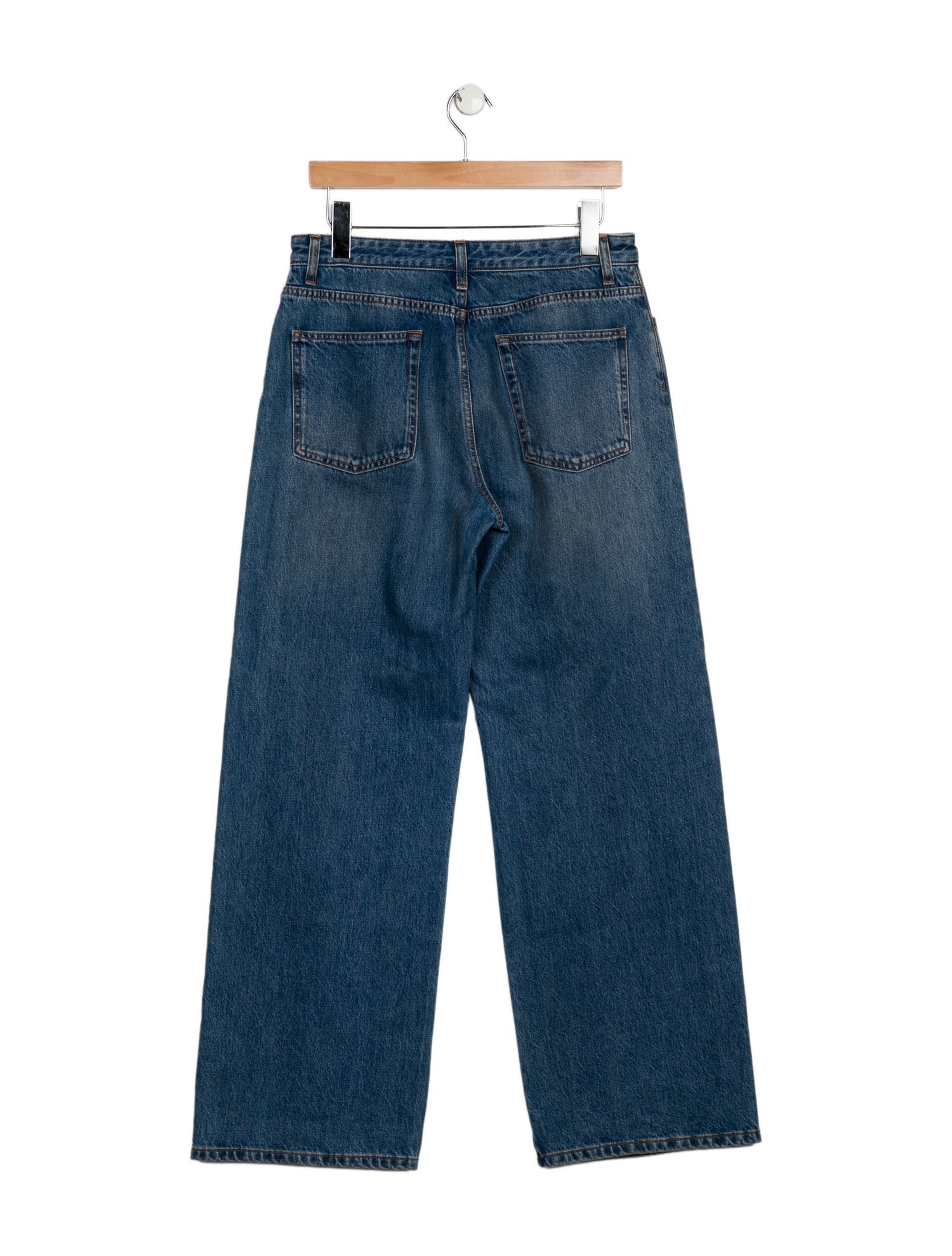 The Row Mid-Rise Wide Leg Jeans
