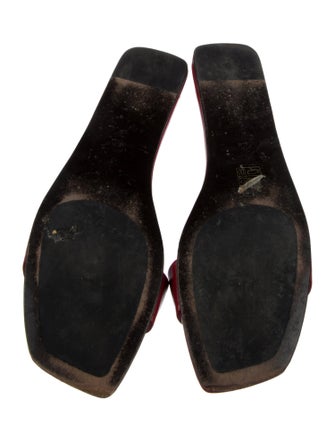 The Row Chocolate Leather Slides