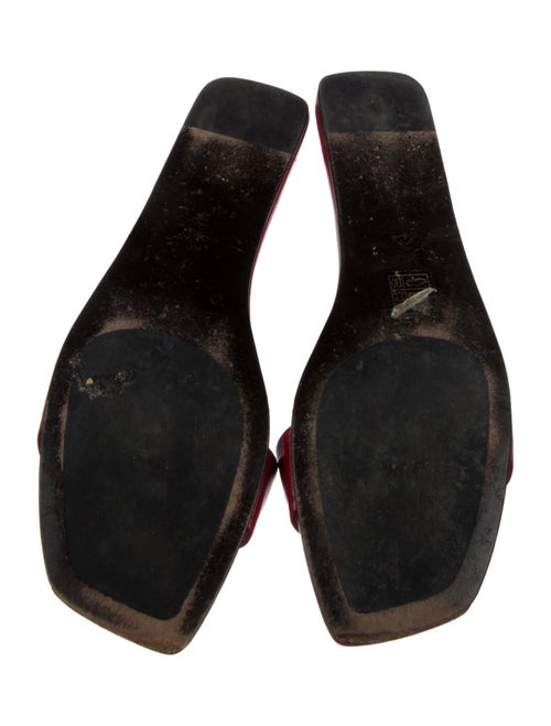 The Row Chocolate Leather Slides