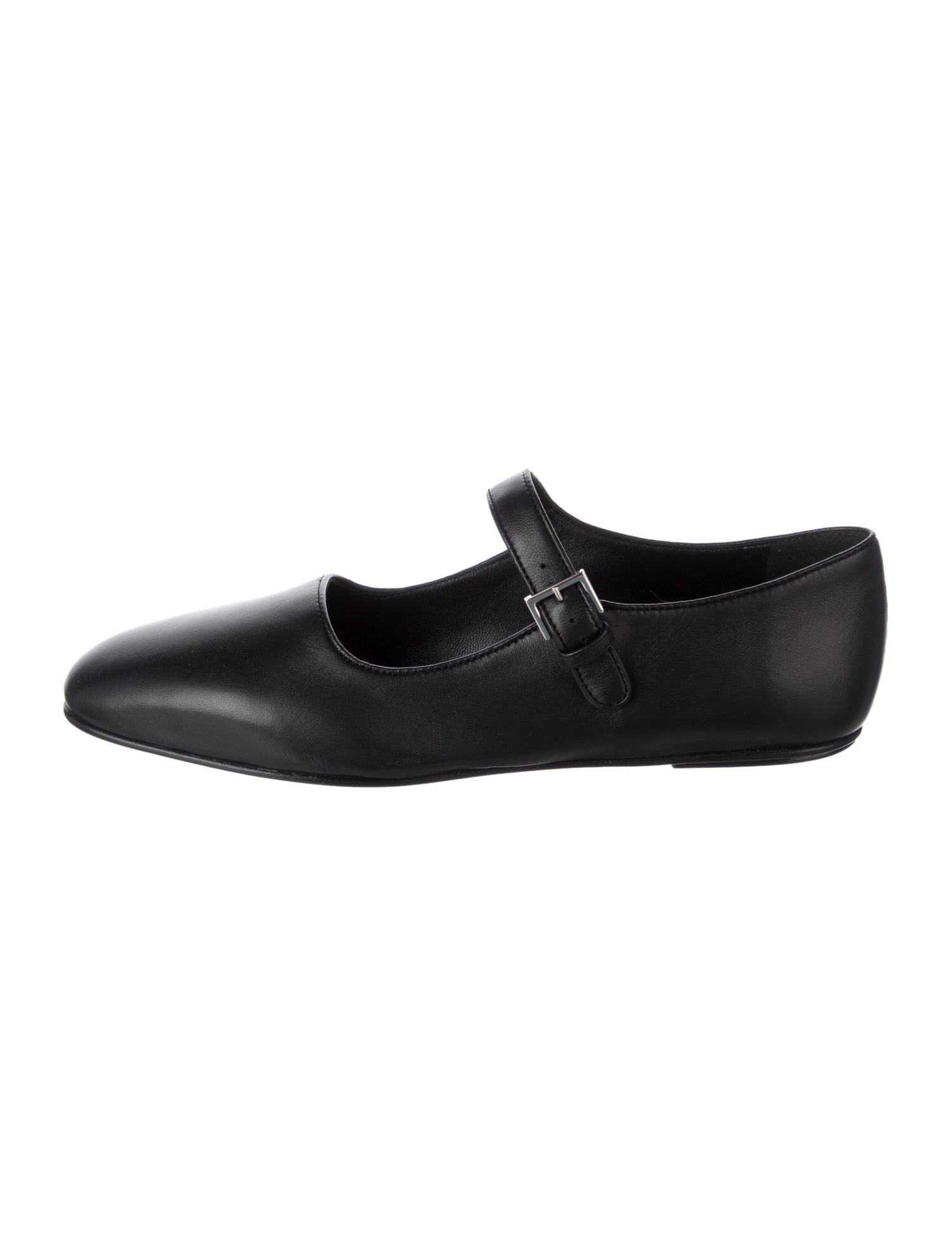 The Row Leather Mary Jane Flats
