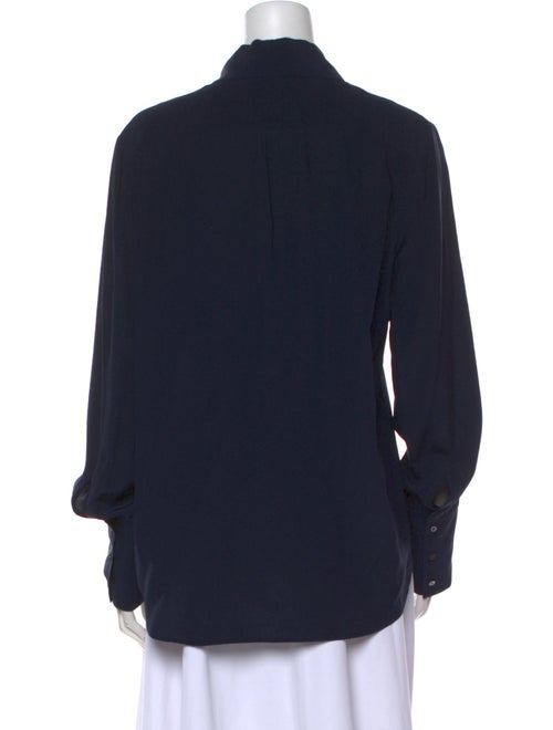The Row Silk Long Sleeve Button-Up Top