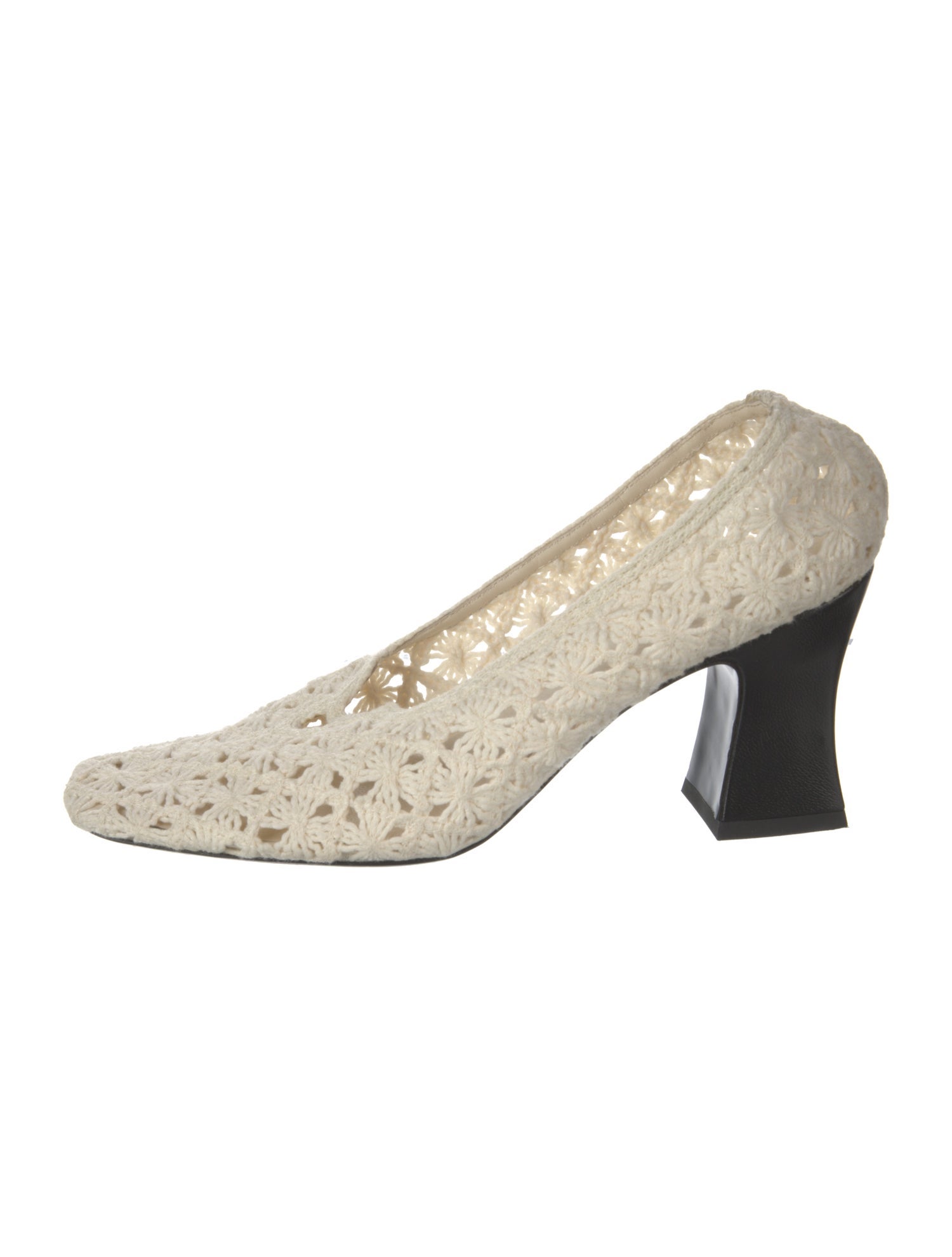 The Row Raffaella Crochet Colorblock Pattern Pumps