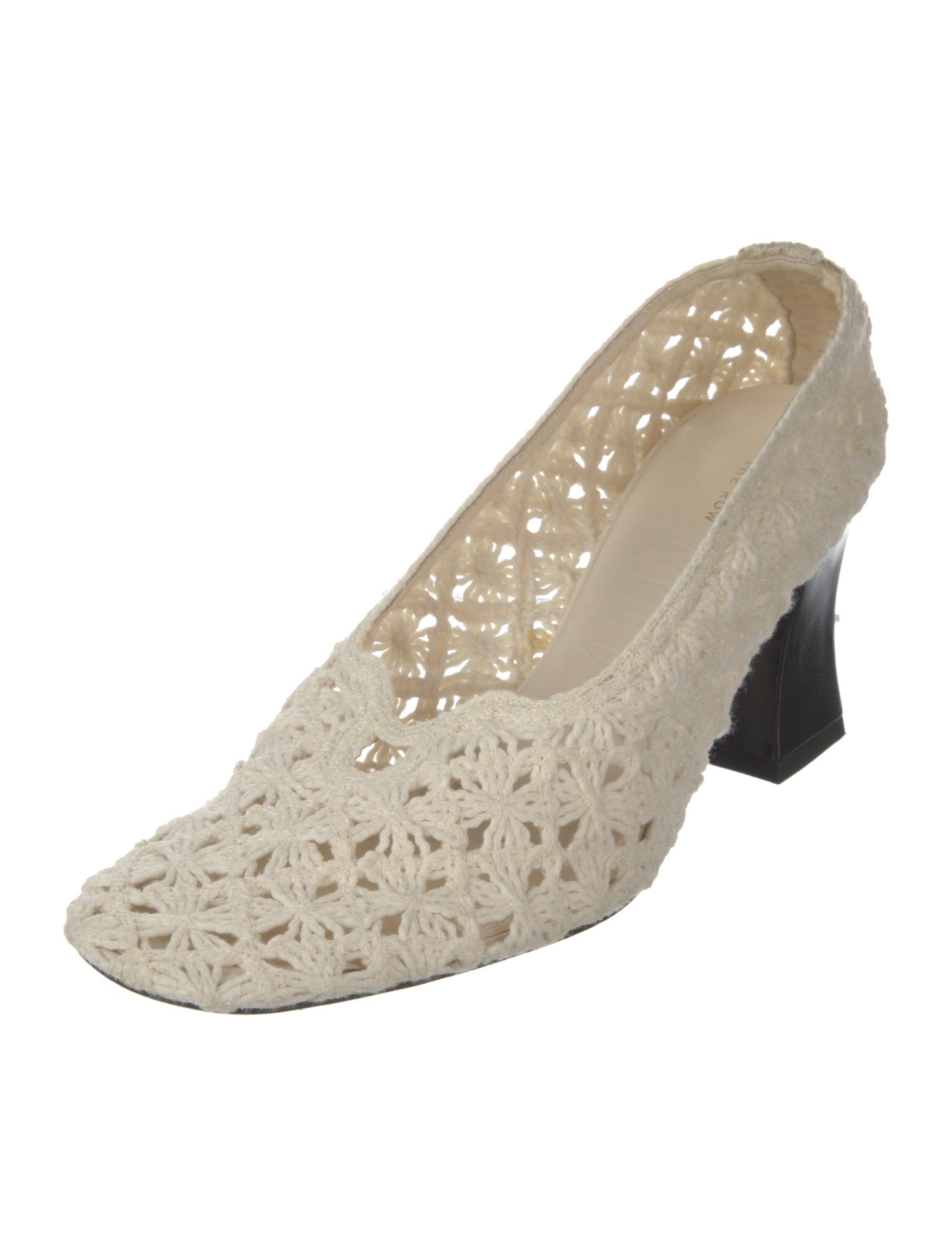The Row Raffaella Crochet Colorblock Pattern Pumps