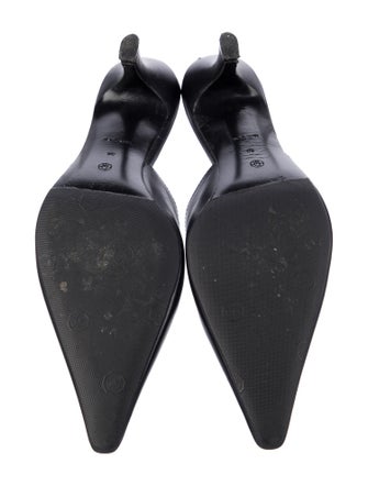 The Row Leather Mid Heel Mules