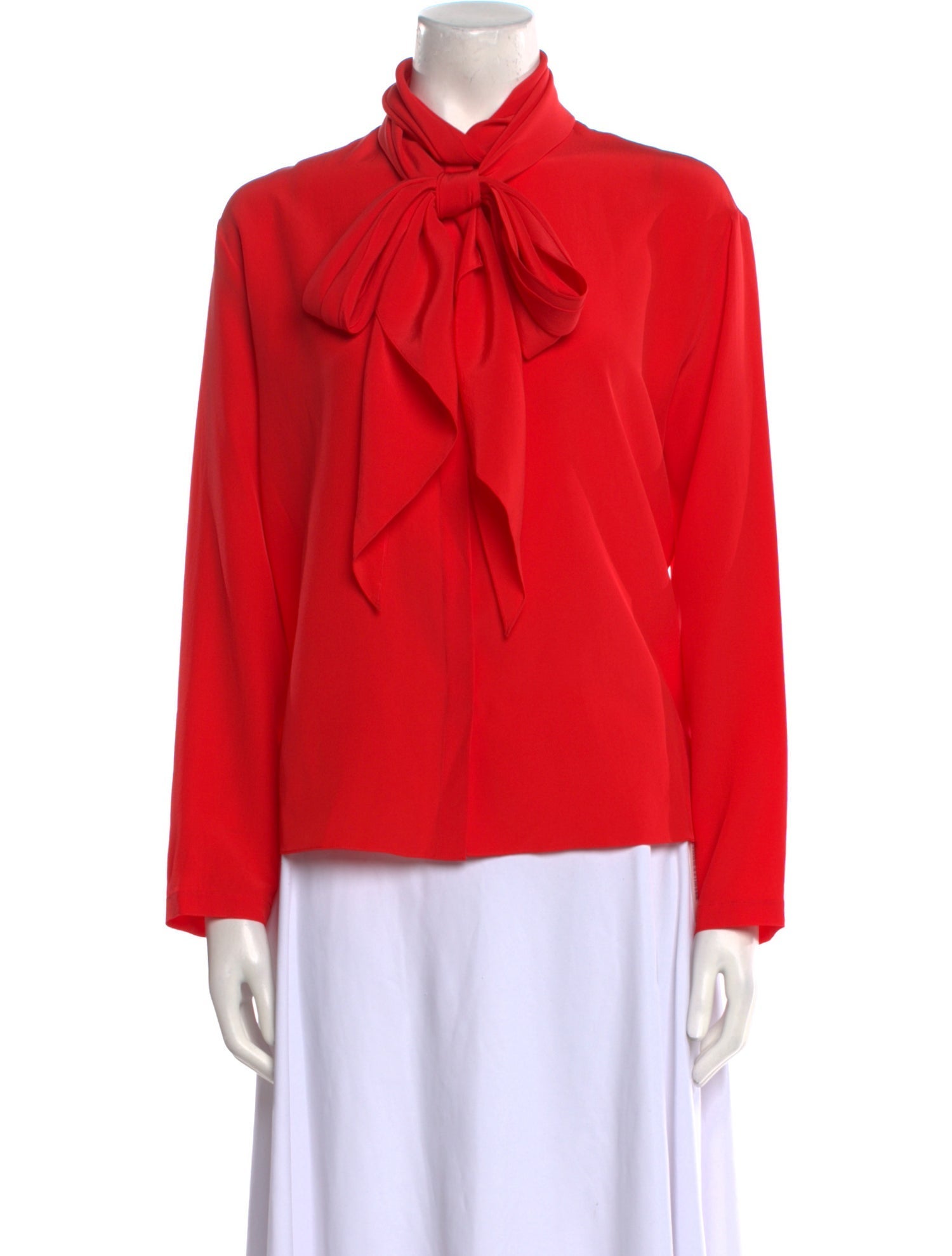 The Row Silk Mock Neck Blouse