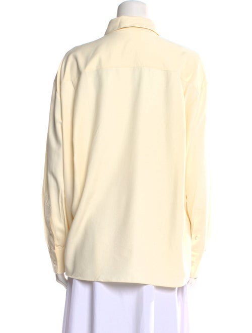 The Row Silk Long Sleeve Button-Up Top