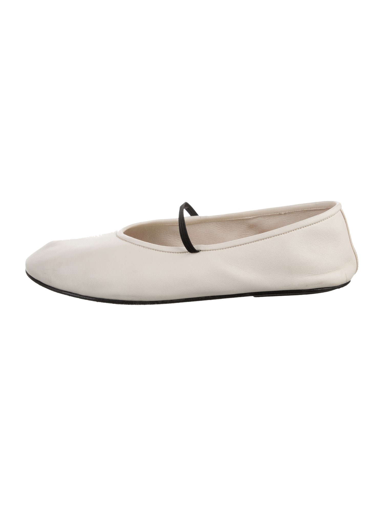 The Row Leather Mary Jane Flats