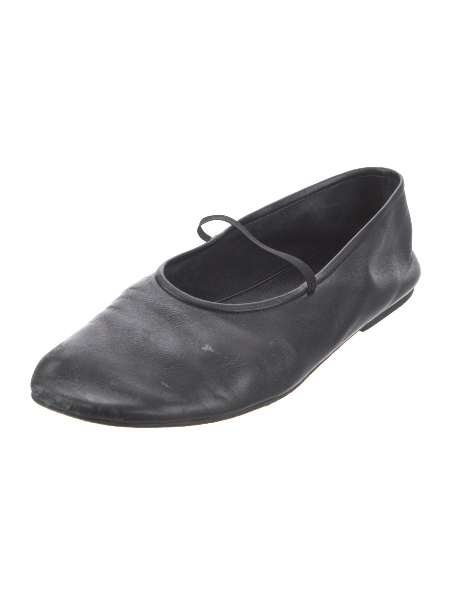 The Row Elastic Ballet Leather Ballet Flats