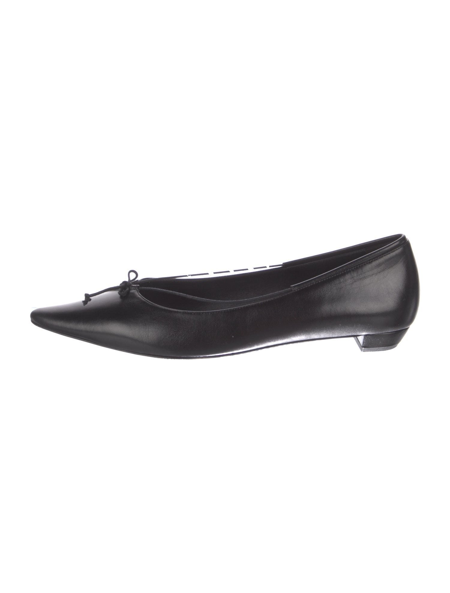 The Row Claudette Bow Leather Ballet Flats