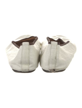 The Row Canvas Ballet Flats