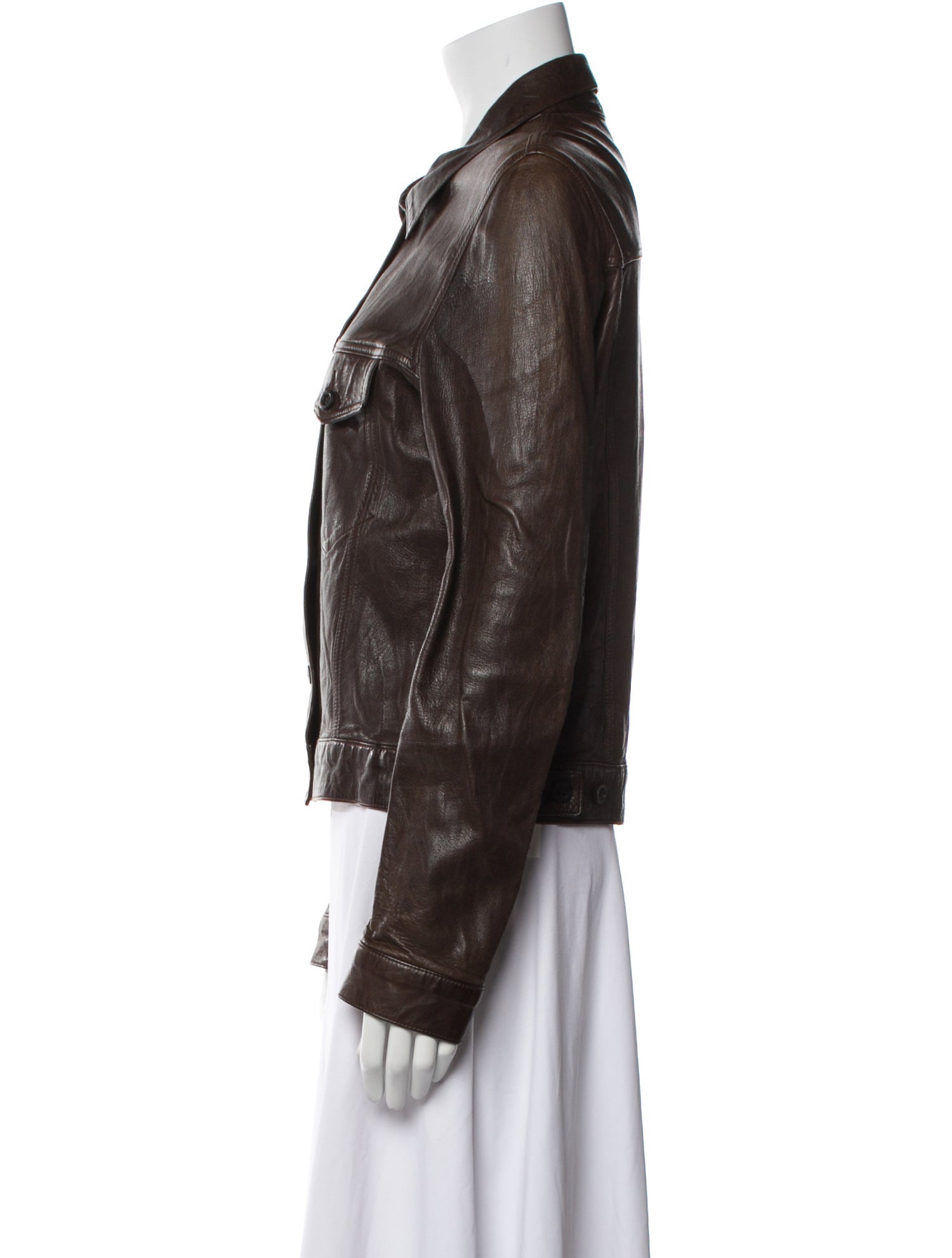 The Row Vintage Leather Biker Jacket