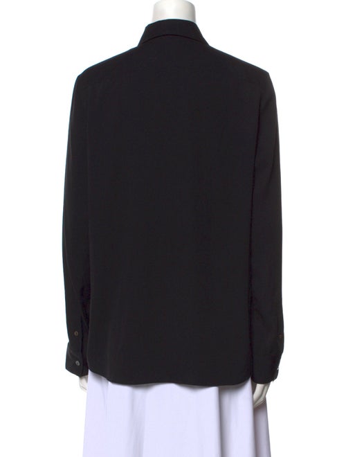 The Row Silk Long Sleeve Button-Up Top