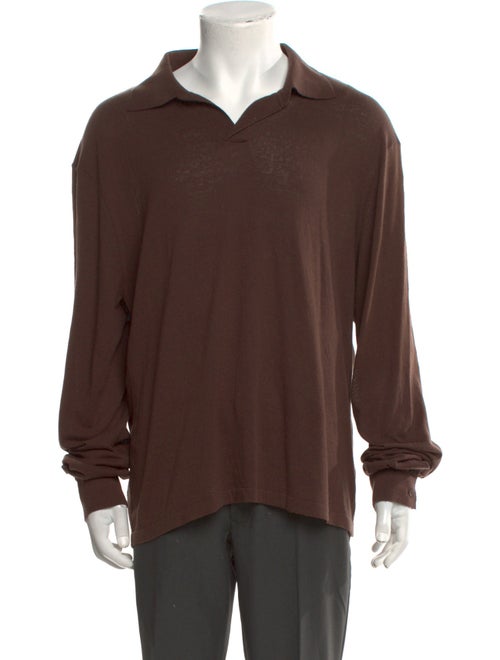 The Row Stafford Silk Polo Sweater