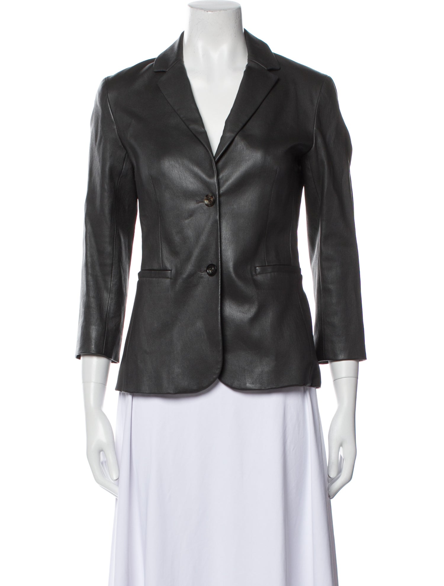 The Row Leather Blazer