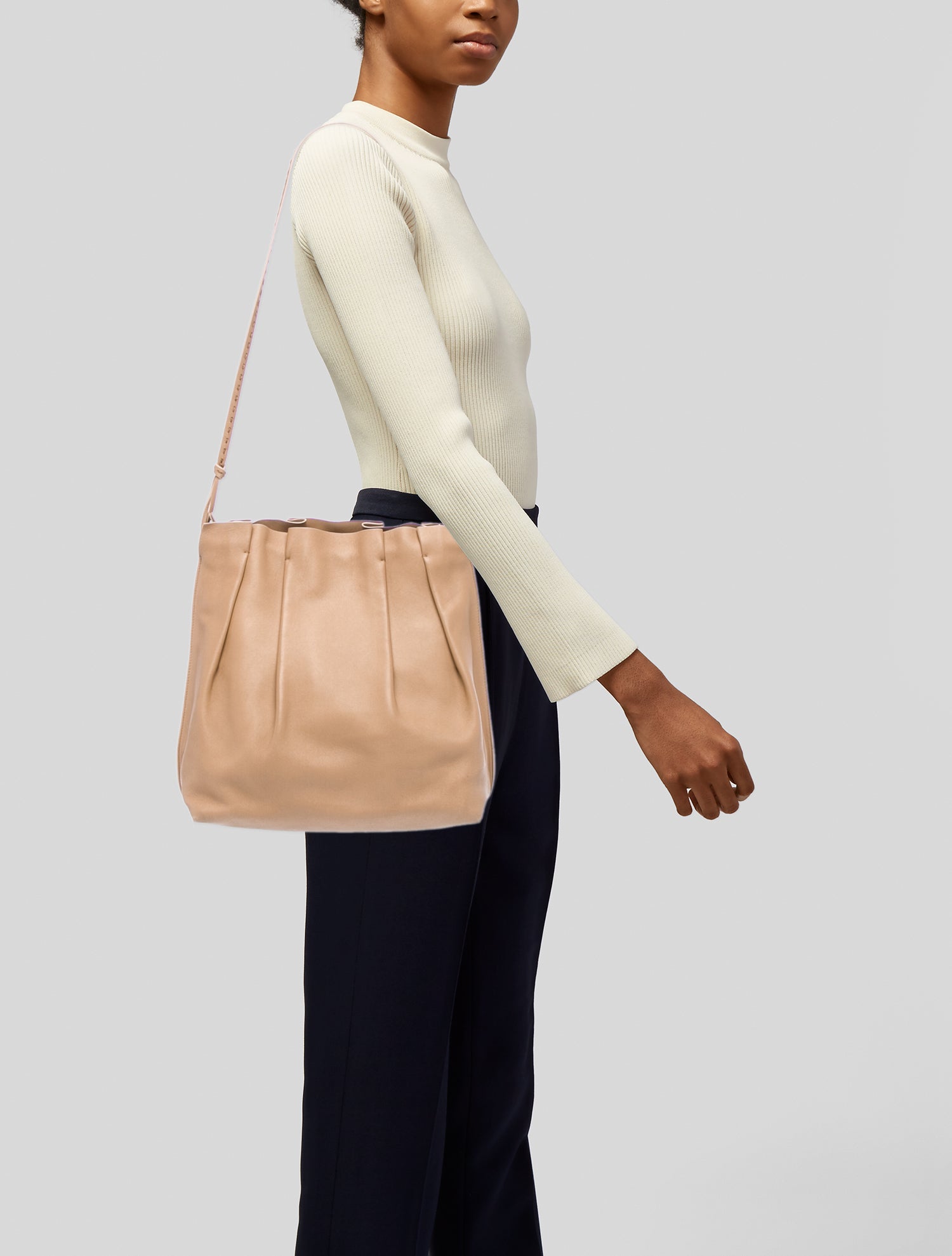 The Row Leather Shoulder Bag
