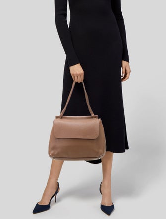 The Row Leather Messenger Bag