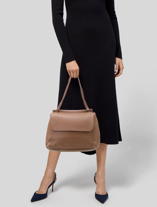 The Row Leather Messenger Bag