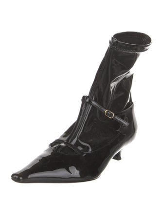 The Row Cyd 50 Patent Leather Sock Boots