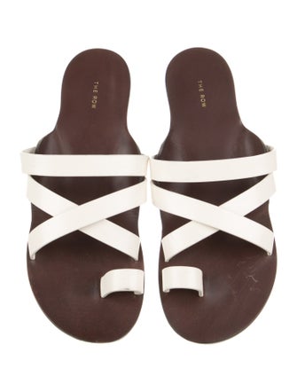 The Row Leather Slides