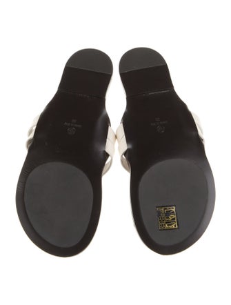 The Row Leather Slides