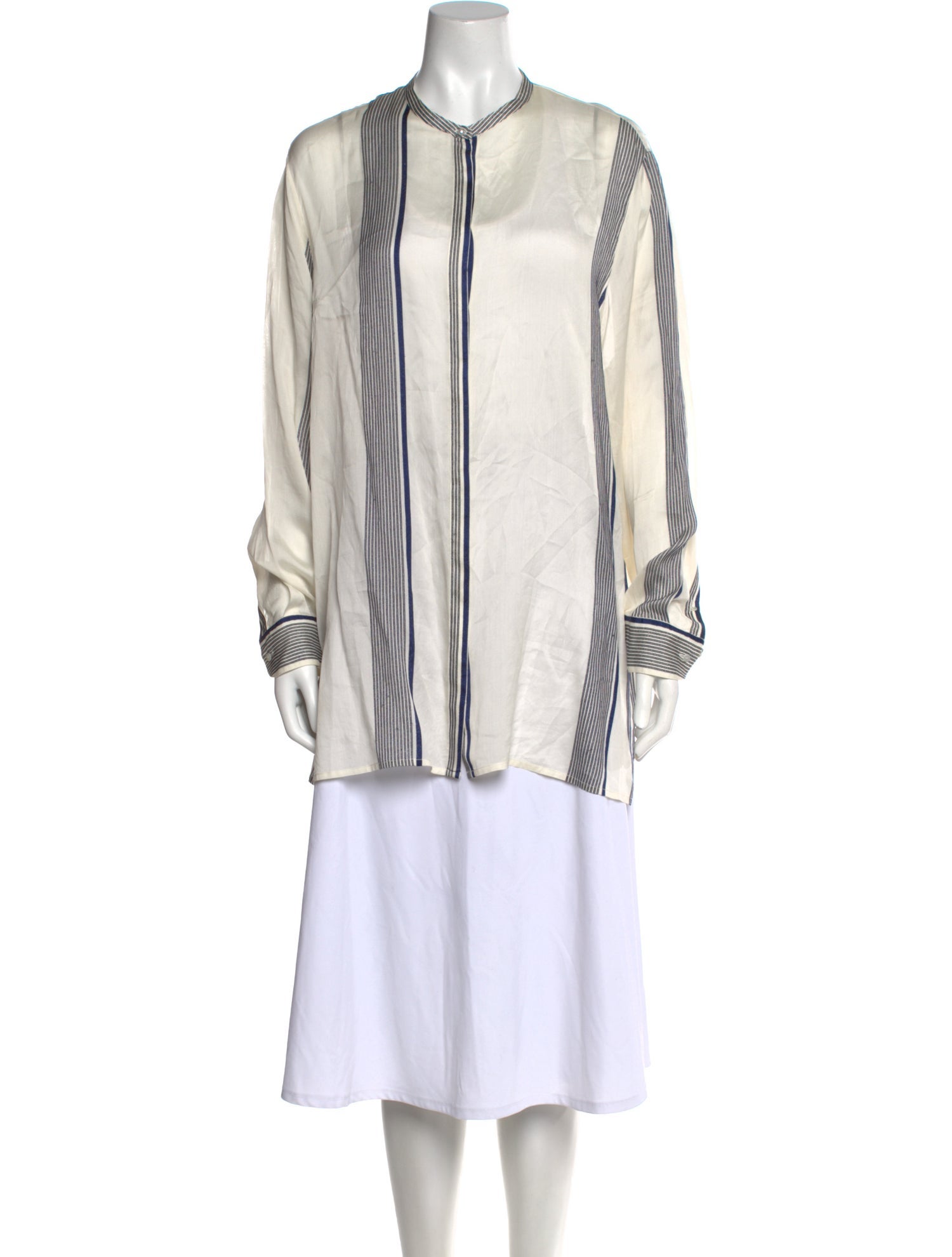 The Row Silk Striped Tunic