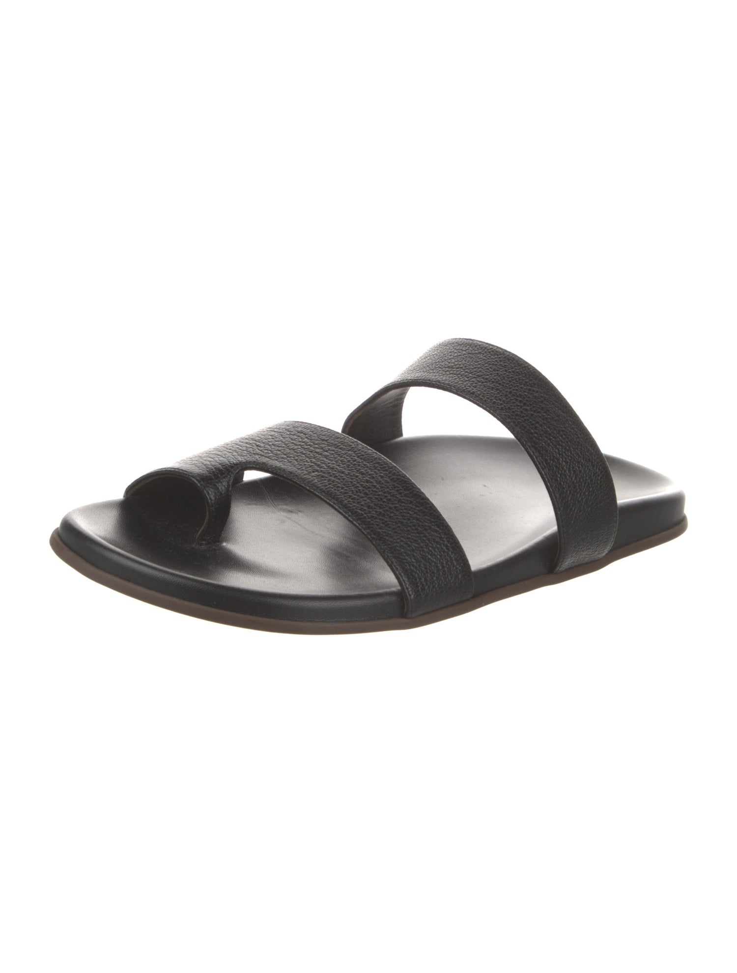 The Row Hugh Leather Slides
