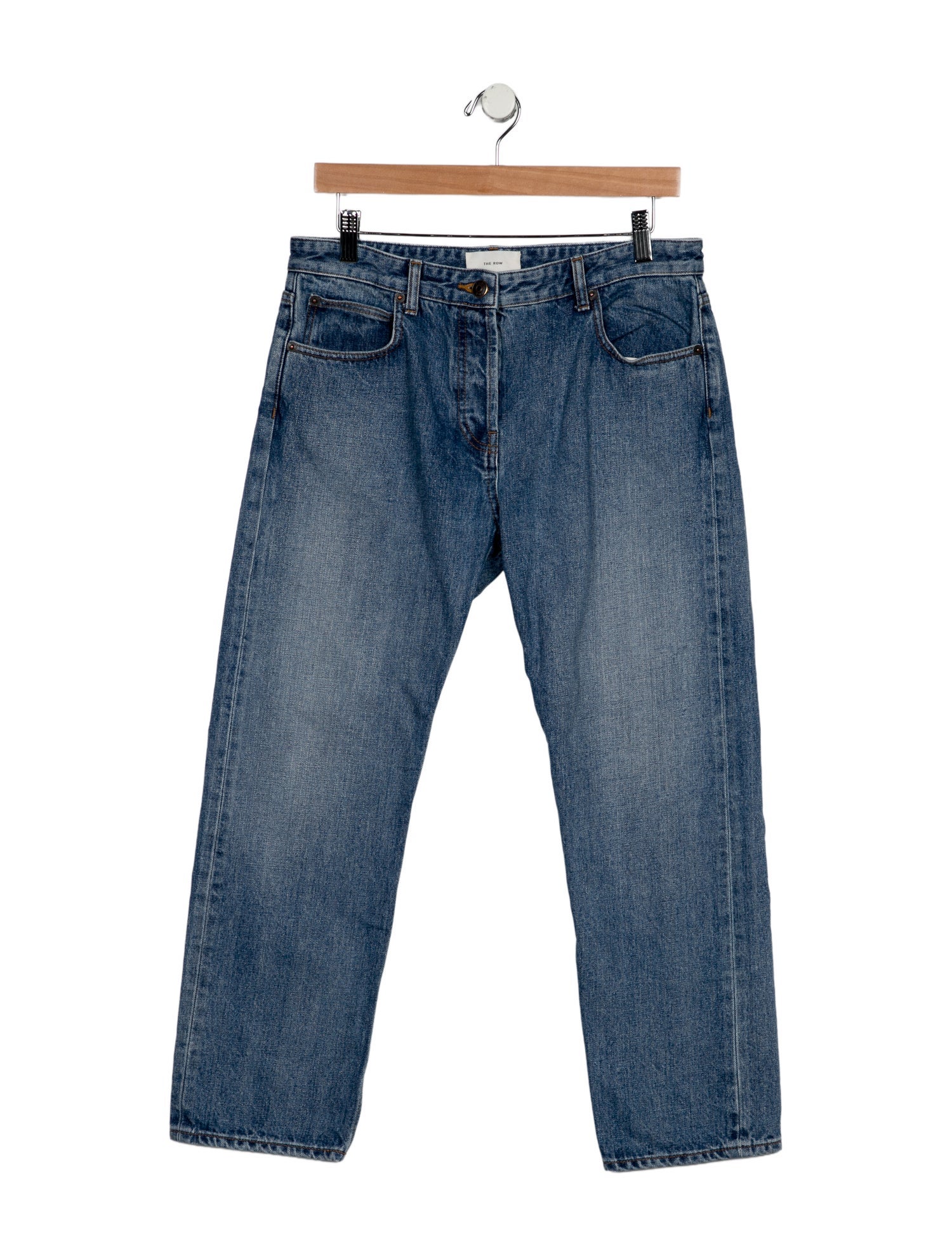 The Row Mid-Rise Straight Leg Jeans