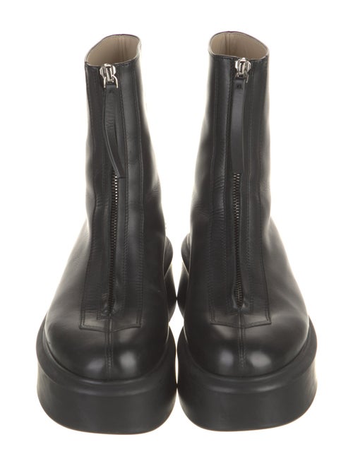 The Row Zipped 1 Leather Combat Boots