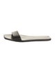 The Row Leather Colorblock Pattern Slides
