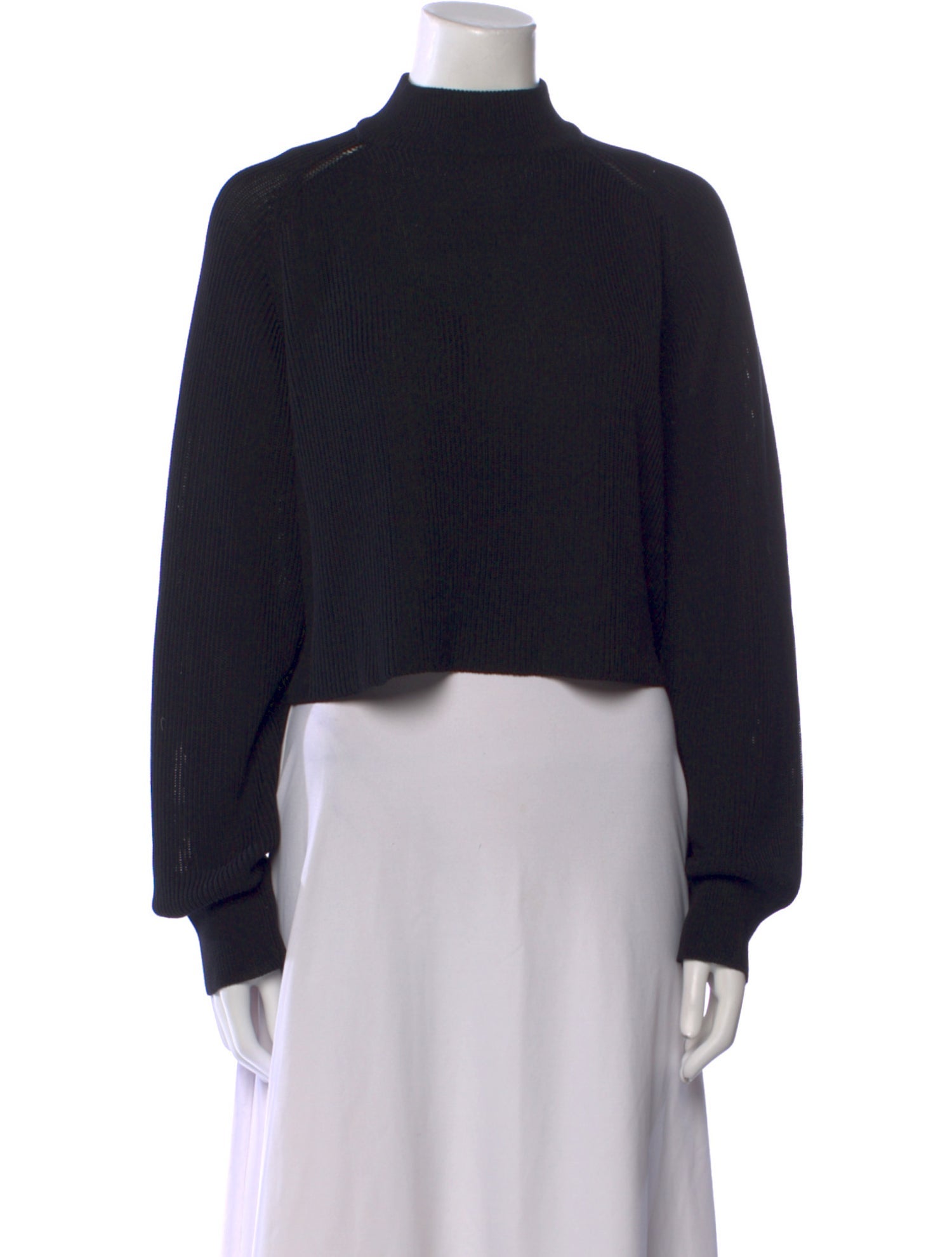 The Row Mock Neck Silk Sweater