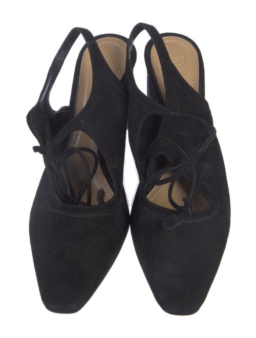 The Row Suede Slingback Pumps