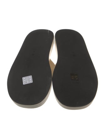 The Row Ginza Velvet Flip Flops