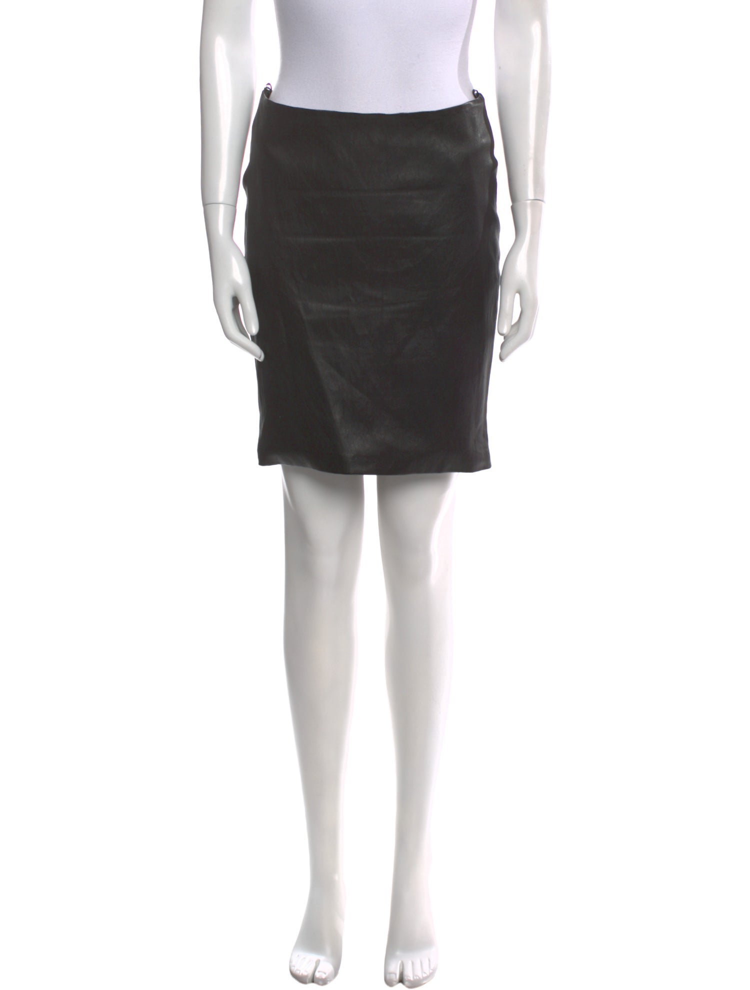 The Row Leather Mini Skirt