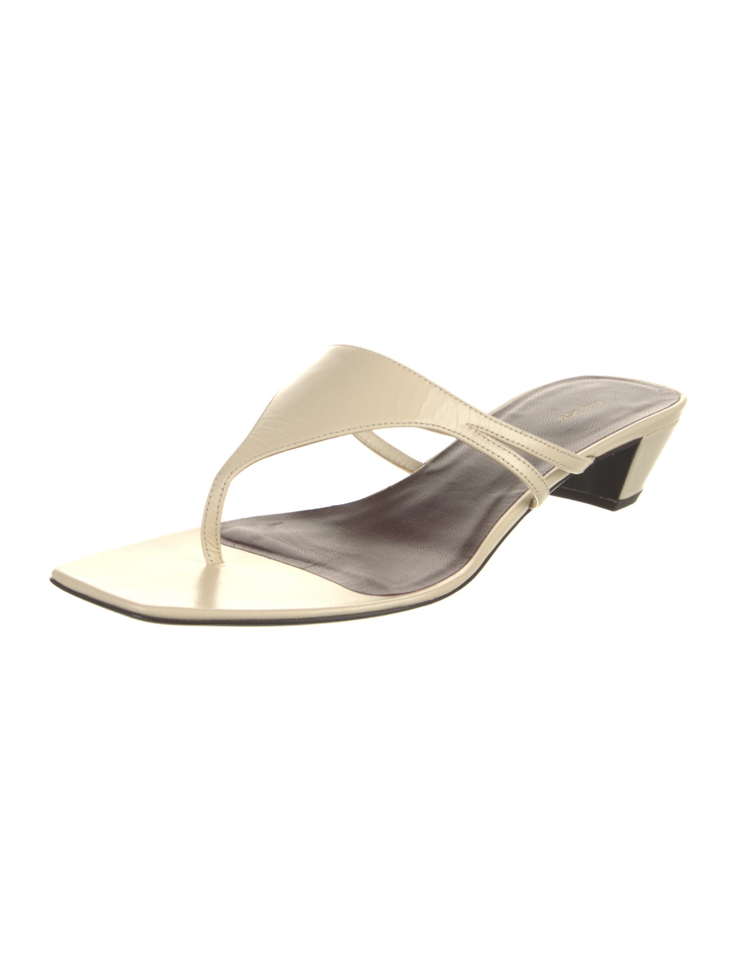 The Row Graphic Thong Kitten Leather Slides