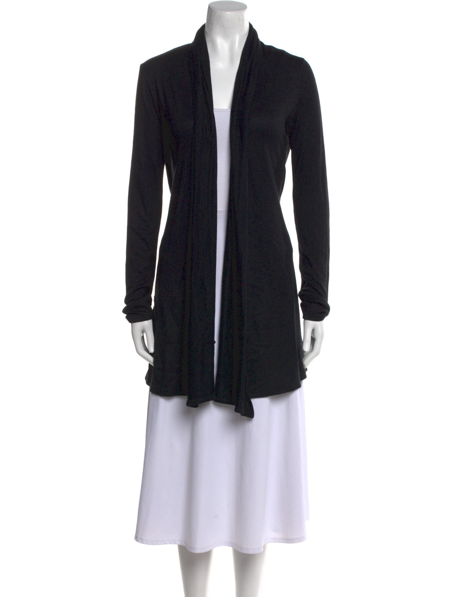 The Row Silk Open Front Sweater