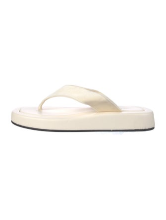 The Row Ginza Velvet Flip Flops