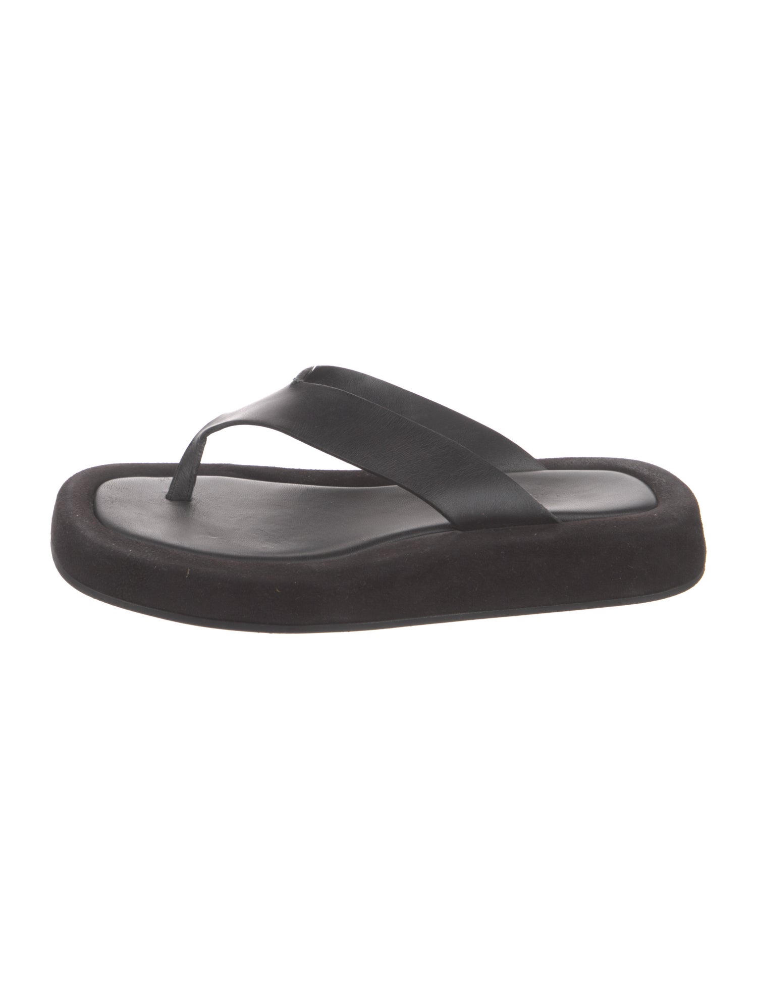 The Row Ginza Leather Flip Flops