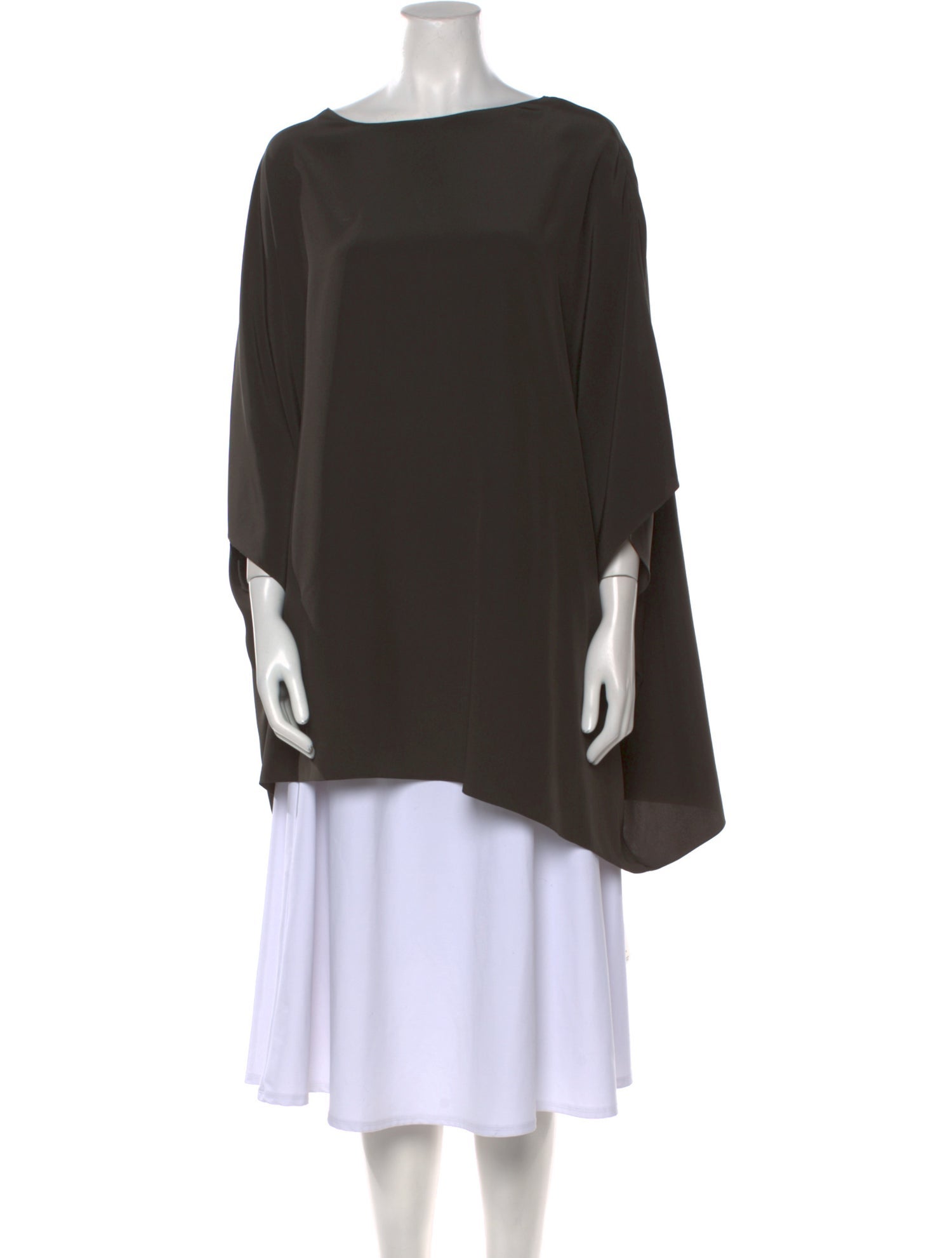 The Row Silk Bateau Neckline Tunic